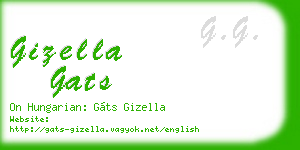 gizella gats business card